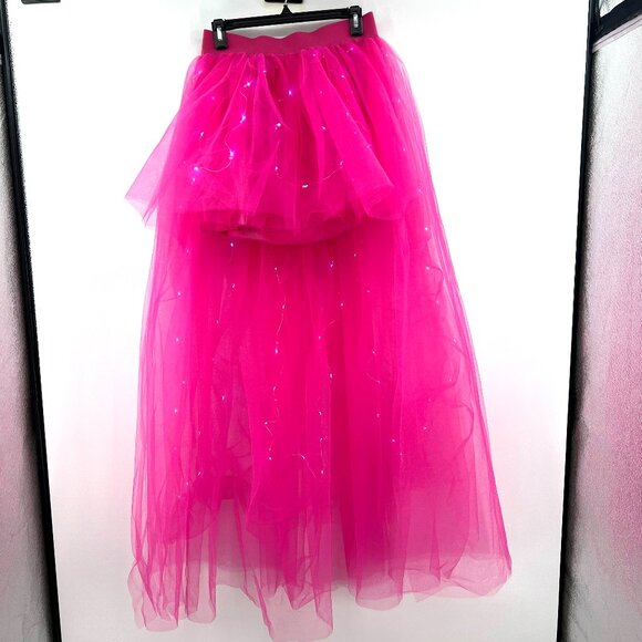 Hi-Low Hot Pink Light Up Layered Tutu OS - Picture 1 of 4